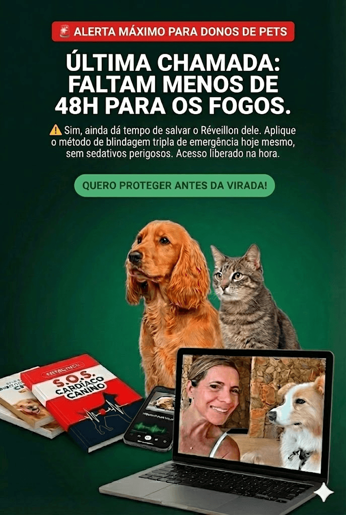 Evite o terror dos fogos de artifício para seu pet. Aprenda a proteger seu pet sem remédios.