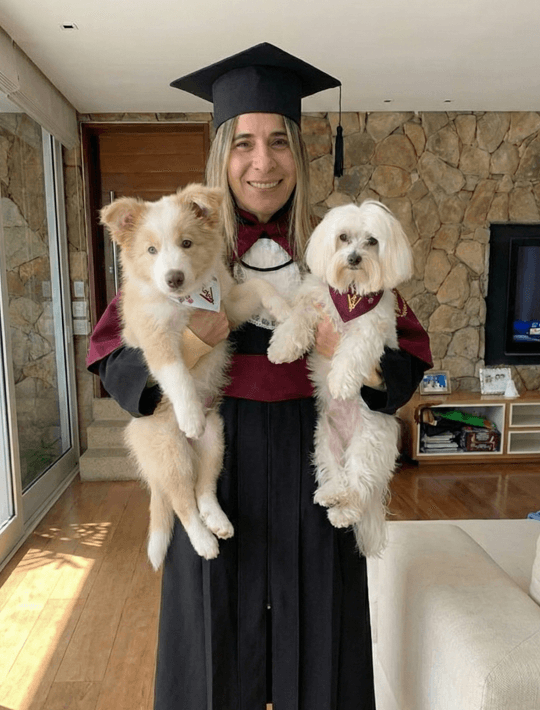 Image showing Lica the pet, before and after the protocol.